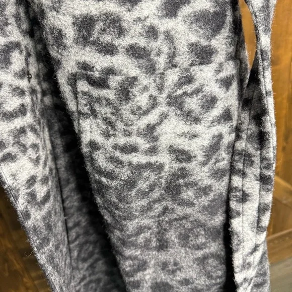 Tracy Reese New York Leopard Print Faux Fur Wool Blend Coat Size S - Picture 5 of 12